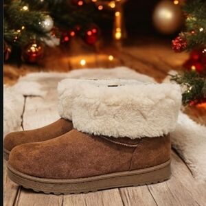 NIB Frwnchy Chestnut Faux Fur Warm Winter Boots-Size 8.5